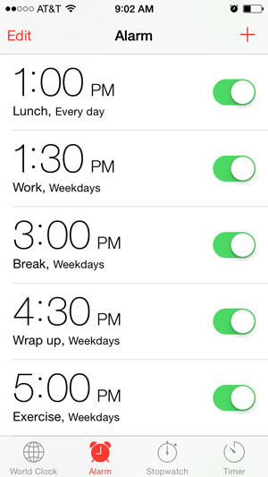 iPhone Alarms